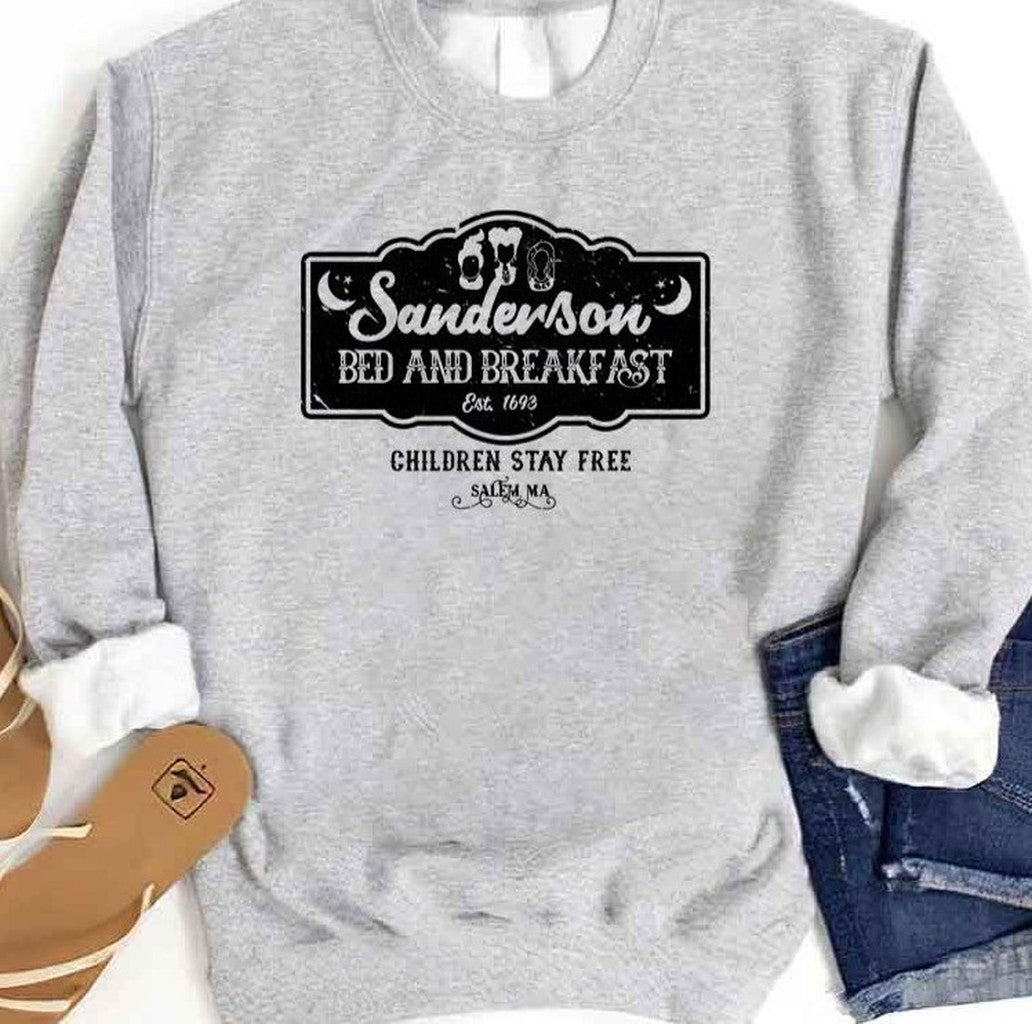 Sanderson Bed And Breakfast Children Stay Free Funny Halloween Unisex Sweatshirt - T-Shirt, Sweatshirt, Hoodie