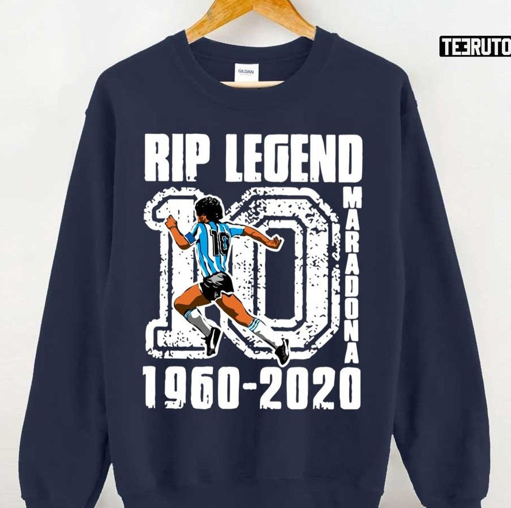 Rip Legend 1960 2020 Diego Maradona Unisex Sweatshirt - T-Shirt, Sweatshirt, Hoodie
