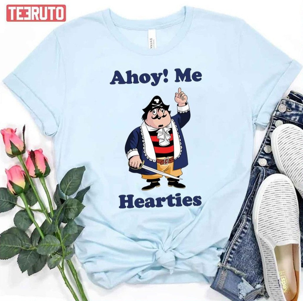 Pirate Pugwash Ahoy Me Hearties Unisex T-Shirt - T-Shirt, Sweatshirt, Hoodie