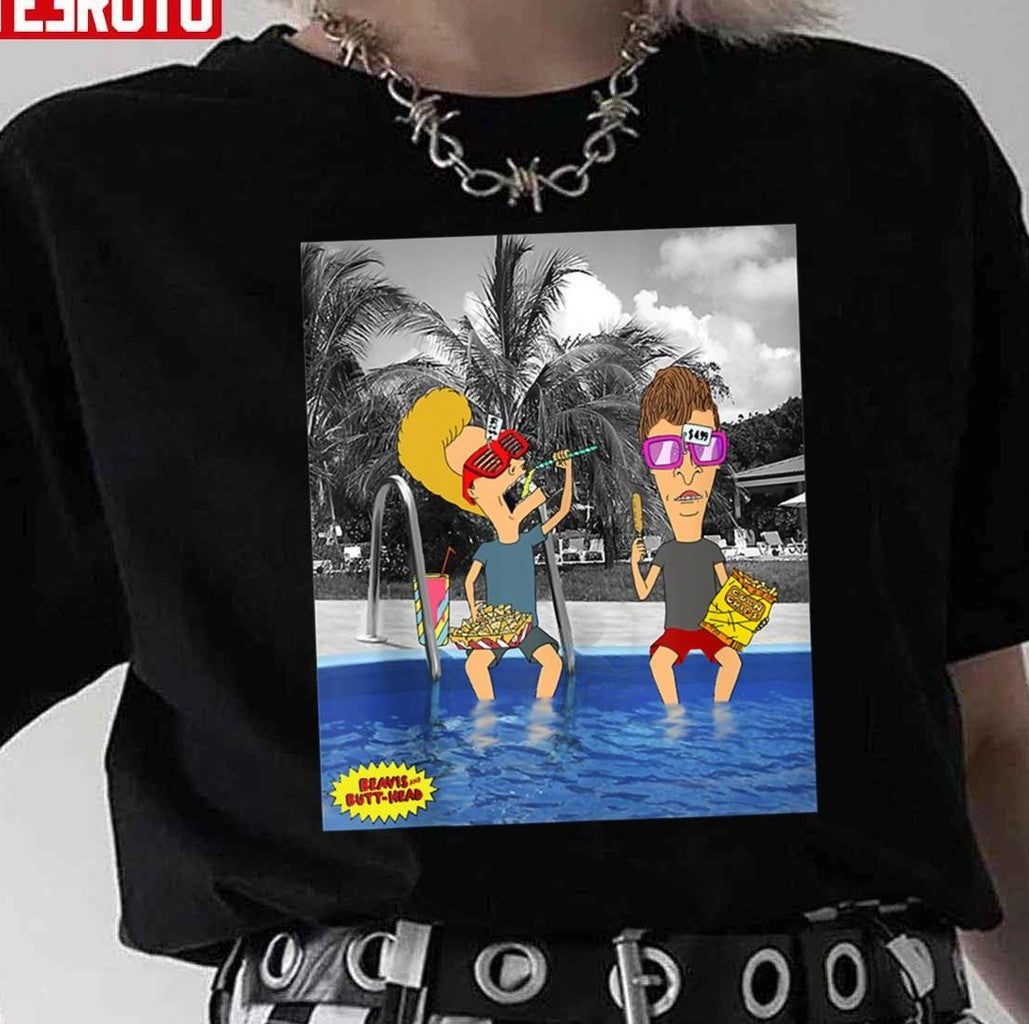 School Is For Learning Beavis And Butthead Summer Pool Unisex T-Shirt - T-Shirt, Sweatshirt, Hoodie
