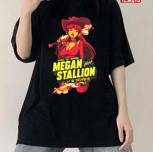 Anime Style Megan Thee Stallion Cr Loves Unisex T-Shirt - T-Shirt, Sweatshirt, Hoodie