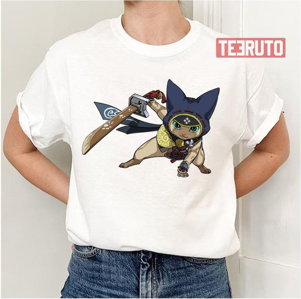 Ninja Felyne Monster Hunter Rise Unisex T-Shirt - T-Shirt, Sweatshirt, Hoodie