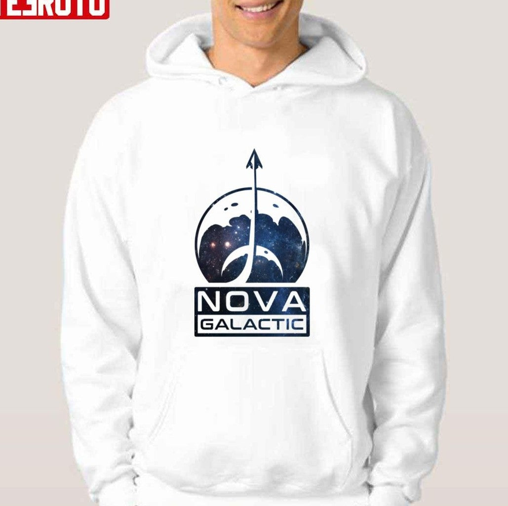 Nova Galactic Logo Clean Galaxy Starfield Unisex Hoodie - T-Shirt, Sweatshirt, Hoodie