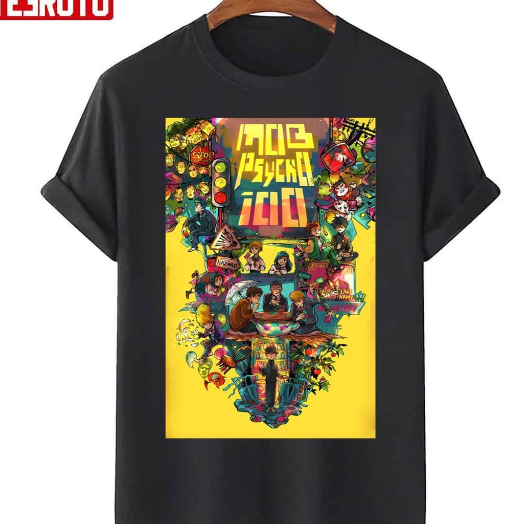 Retro Mob Psycho 100 Upside Down Design Unisex T-Shirt - T-Shirt, Sweatshirt, Hoodie