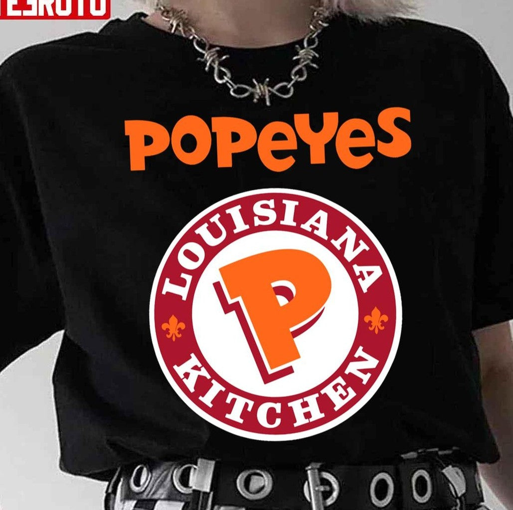 Popeyes Louisiana Kitchen Logos Unisex T-Shirt - T-Shirt, Sweatshirt, Hoodie