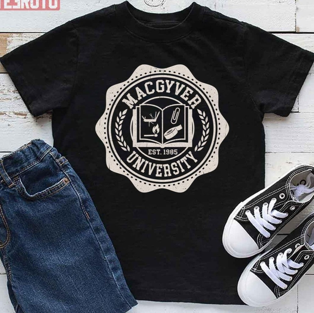 Round Logo Macgyver University Unisex T-Shirt - T-Shirt, Sweatshirt, Hoodie