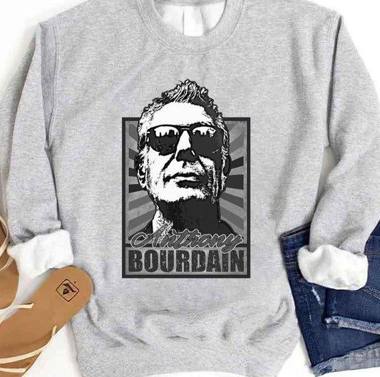 Anthony Bourdain Black And White Unisex Sweatshirt - T-Shirt, Sweatshirt, Hoodie