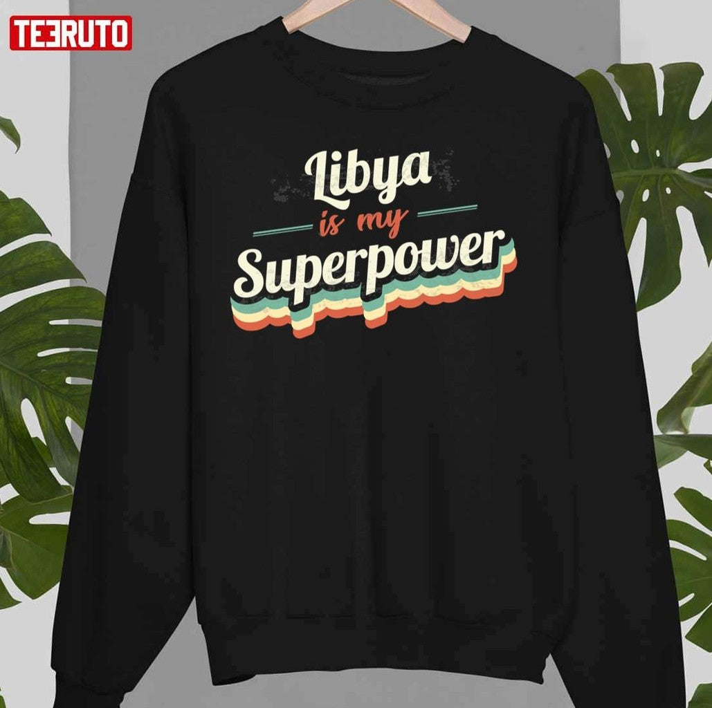 Proud To Be Born In Libya Retro Unisex Sweatshirt - T-Shirt, Sweatshirt, Hoodie