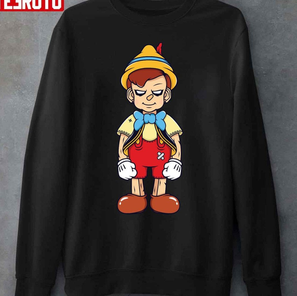Naughty Pinocchio Cartoon Lover Unisex Sweatshirt - T-Shirt, Sweatshirt, Hoodie