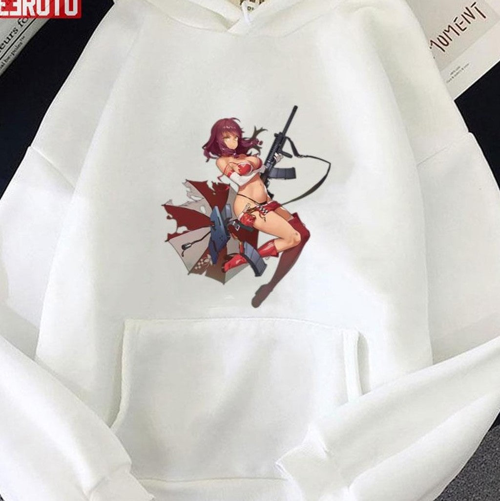 Saiga 12 Girl's Frontline Sexy Crimson Cruise Damaged Kancolle Unisex Hoodie - T-Shirt, Sweatshirt, Hoodie
