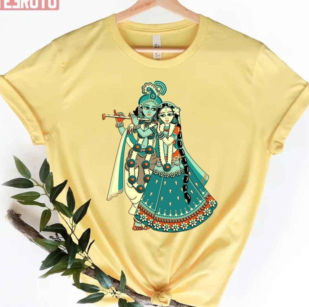 Radha Krishna Grey Unisex T-Shirt - T-Shirt, Sweatshirt, Hoodie