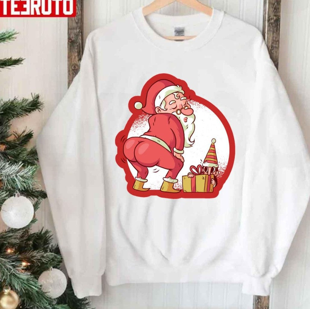 Santa Booty Funny Christmas Unisex Sweatshirt - T-Shirt, Sweatshirt, Hoodie