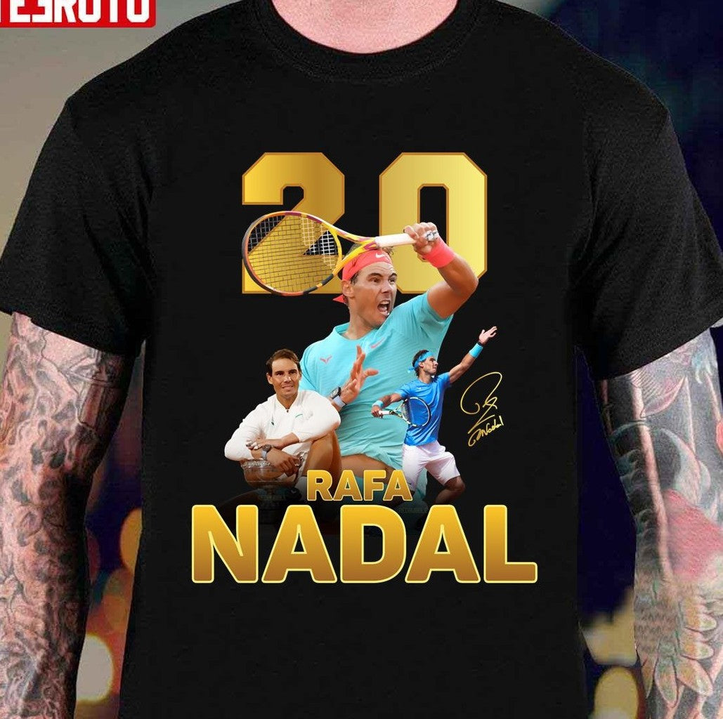 Rafa Nadal 20 Grand Slam Champion Unisex T-Shirt - T-Shirt, Sweatshirt, Hoodie