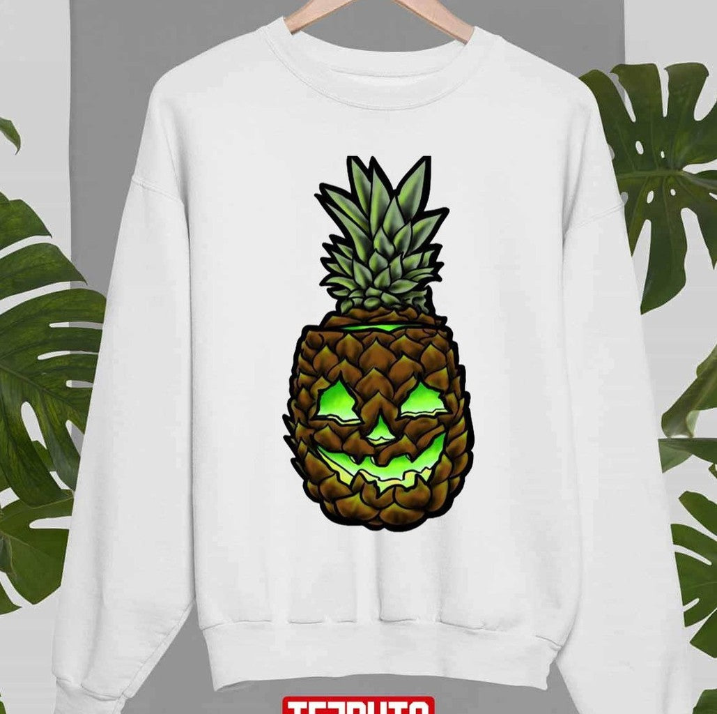 Pineapple Jackolantern Hawaiian Halloween Unisex Sweatshirt - T-Shirt, Sweatshirt, Hoodie