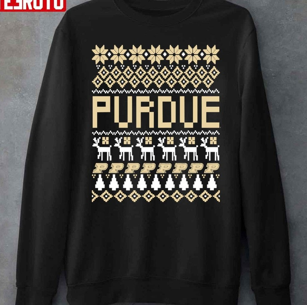 Purdue Boilermakers Holiday Ugly Unisex Sweatshirt - T-Shirt, Sweatshirt, Hoodie