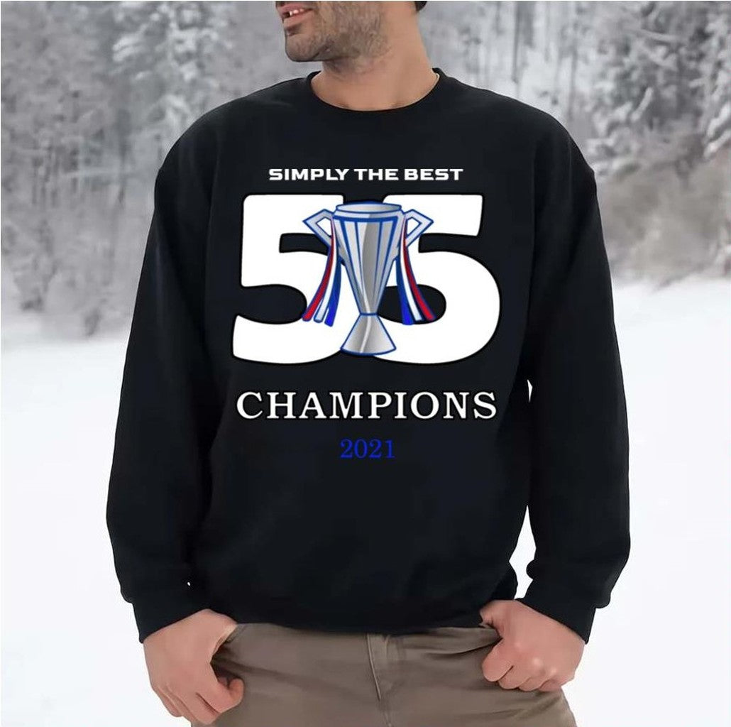 Rangers 55th Champions 2021 Unisex Sweatshirt - T-Shirt, Sweatshirt, Hoodie