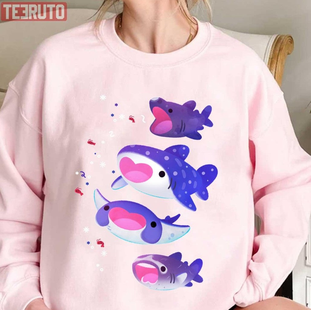 Planktivore Cute Digital Design Sharks Unisex Sweatshirt - T-Shirt, Sweatshirt, Hoodie