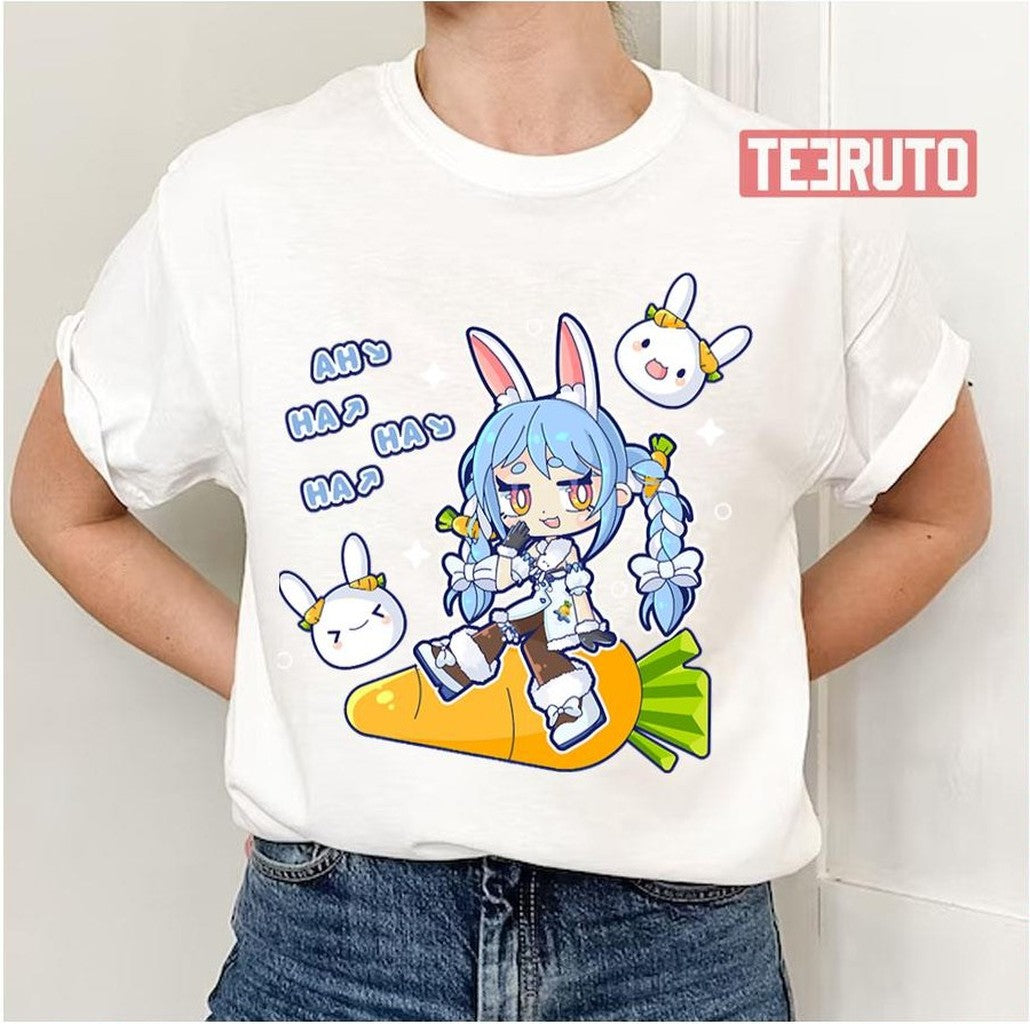Pekora Hololive And The Big Carrot Unisex T-Shirt - T-Shirt, Sweatshirt, Hoodie
