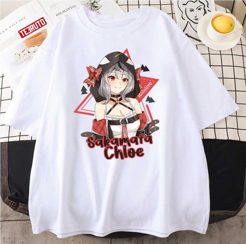 Sakamata Chloe Hololive Red Girl Unisex T-Shirt - T-Shirt, Sweatshirt, Hoodie