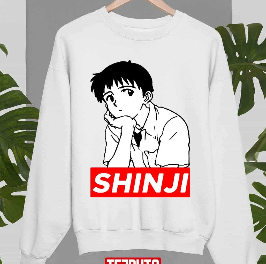 Shinji Ikari Comic Art Shin Seiki Evangelion Unisex Sweatshirt - T-Shirt, Sweatshirt, Hoodie