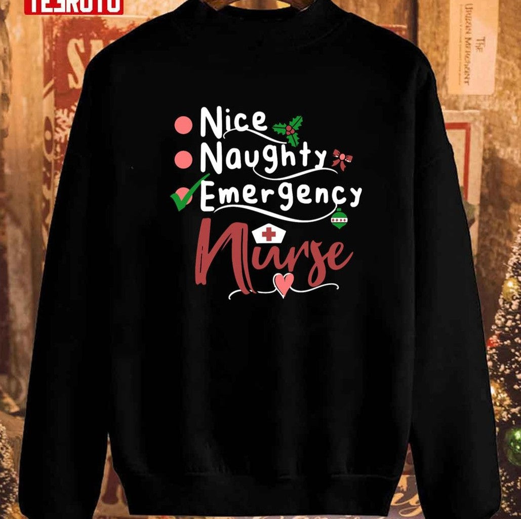 Nice Naughty Emergency Vintage Sweatshirt - T-Shirt, Sweatshirt, Hoodie