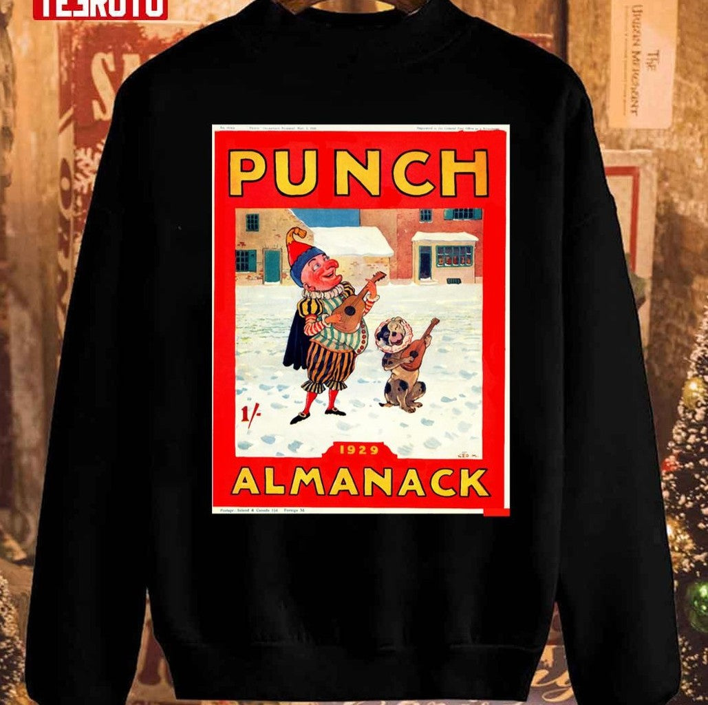 Punch Almanack Cover 1929 Unisex Sweatshirt - T-Shirt, Sweatshirt, Hoodie
