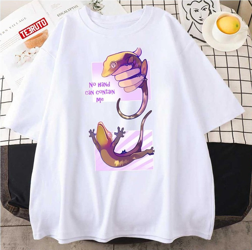 No Hand Can Contain Me Crested Gecko Unisex T-Shirt - T-Shirt, Sweatshirt, Hoodie