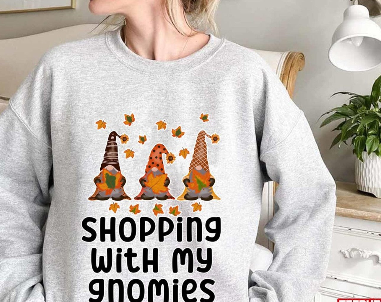 Quote Shopping With My Gnomies Holidays Unisex Sweatshirt - T-Shirt, Sweatshirt, Hoodie