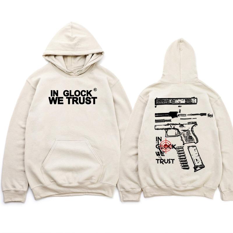 In Glock We Trust Hoodie for Men, Women, Classic Fit Double-Sided Glock Hoodie ,Hoodie For Men,For Him - T-Shirt, Sweatshirt, Hoodie
