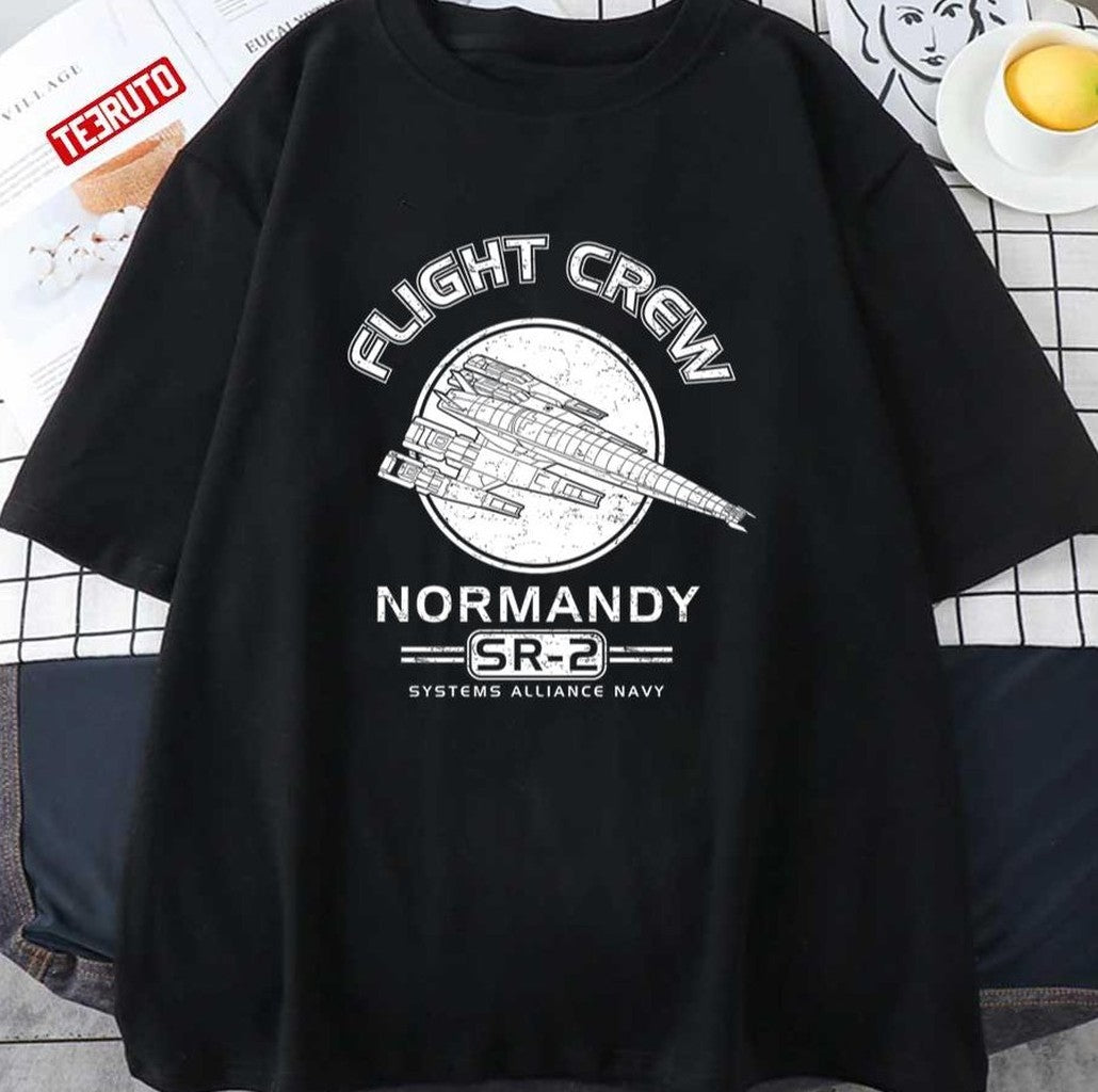 Normandy Sr2 Flight Crew System Alliance Navy Mass Effect Unisex T-shirt - T-Shirt, Sweatshirt, Hoodie