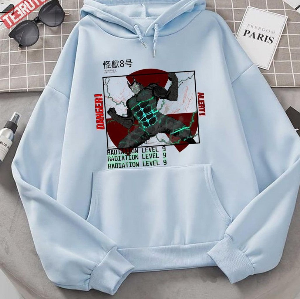 Radiation Level 9 Kaiju No 8 Unisex Hoodie - T-Shirt, Sweatshirt, Hoodie