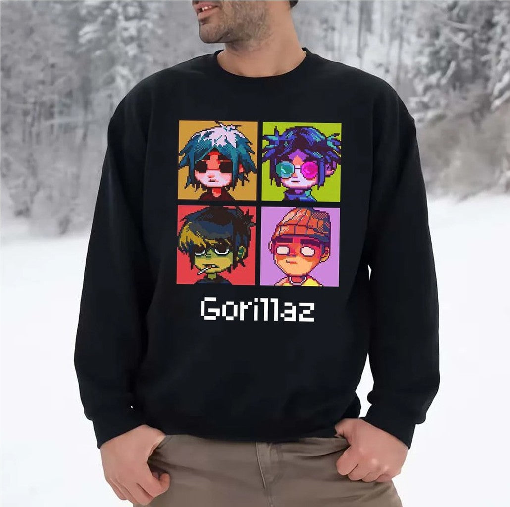 Pixel Design Gorillaz Band Unisex Sweatshirt - T-Shirt, Sweatshirt, Hoodie