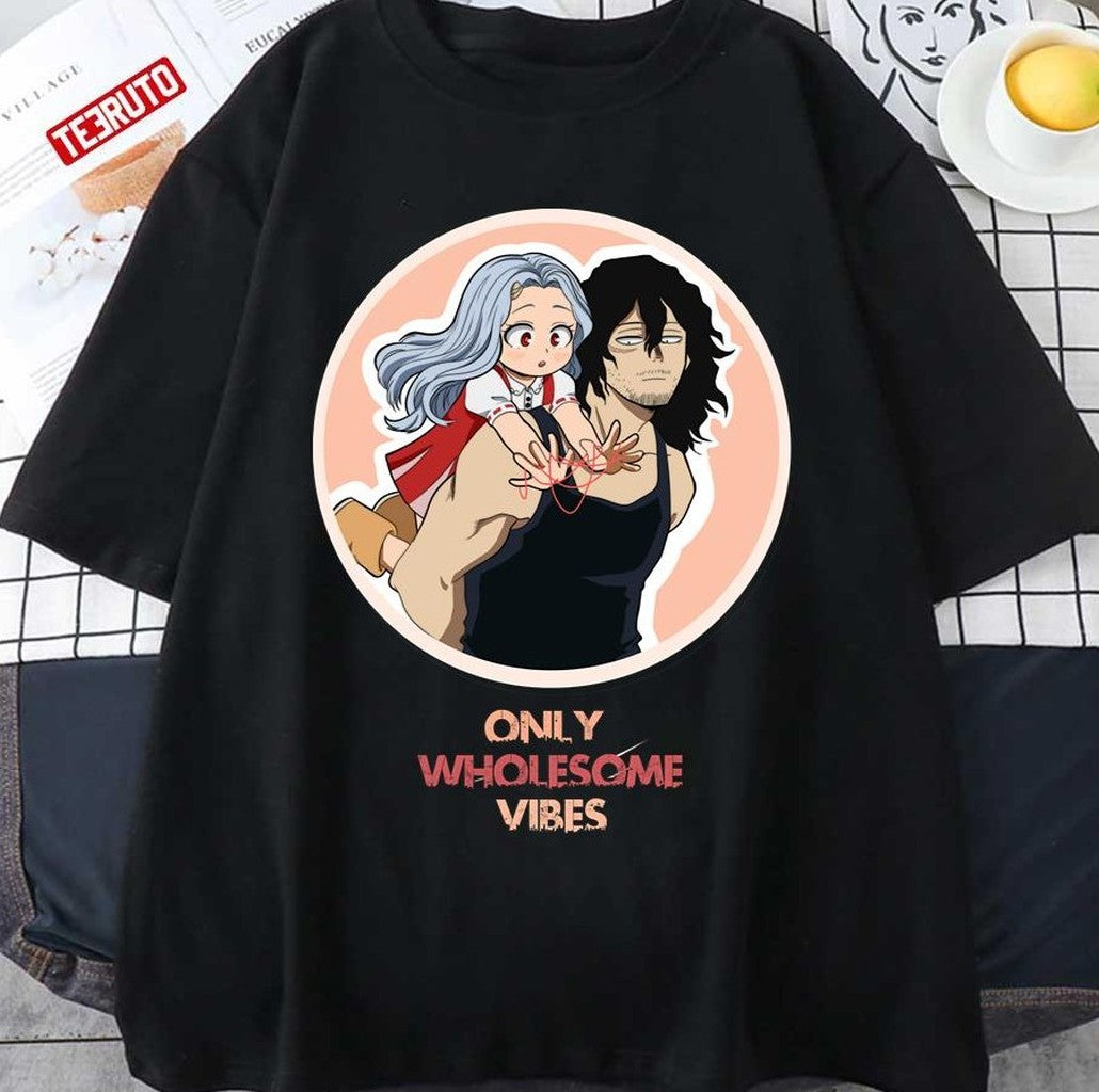 Only Wholesome Vibes Aizawa And Eri My Hero Academia Unisex T-Shirt - T-Shirt, Sweatshirt, Hoodie