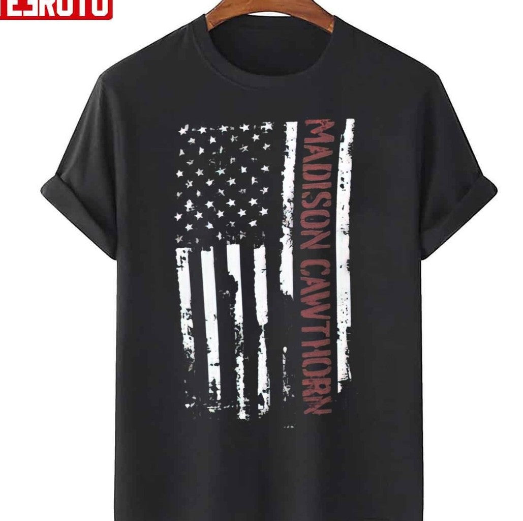 Old Glory Madison Cawthorn USA Vintage Flag Grunge Unisex T-Shirt - T-Shirt, Sweatshirt, Hoodie