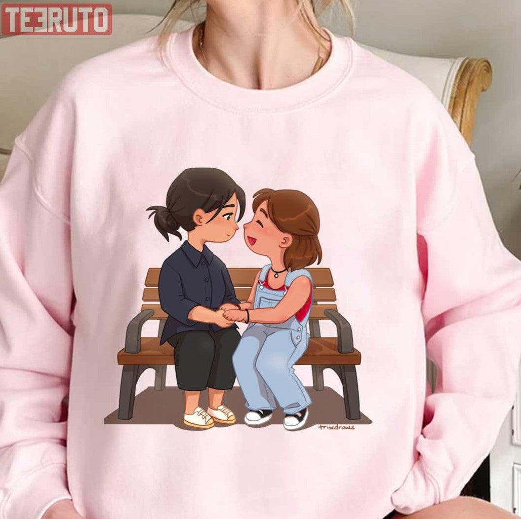On A Bench Sister Beatrice Warrior Nun Cartoon Art Unisex Sweatshirt - T-Shirt, Sweatshirt, Hoodie