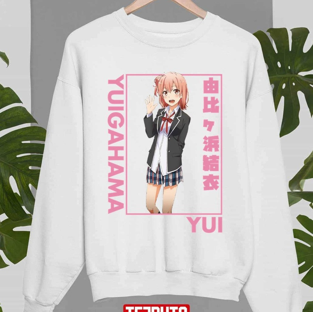 Portrait Yui Light Novel Yuigahama Oregairu Design Unisex Sweatshirt - T-Shirt, Sweatshirt, Hoodie