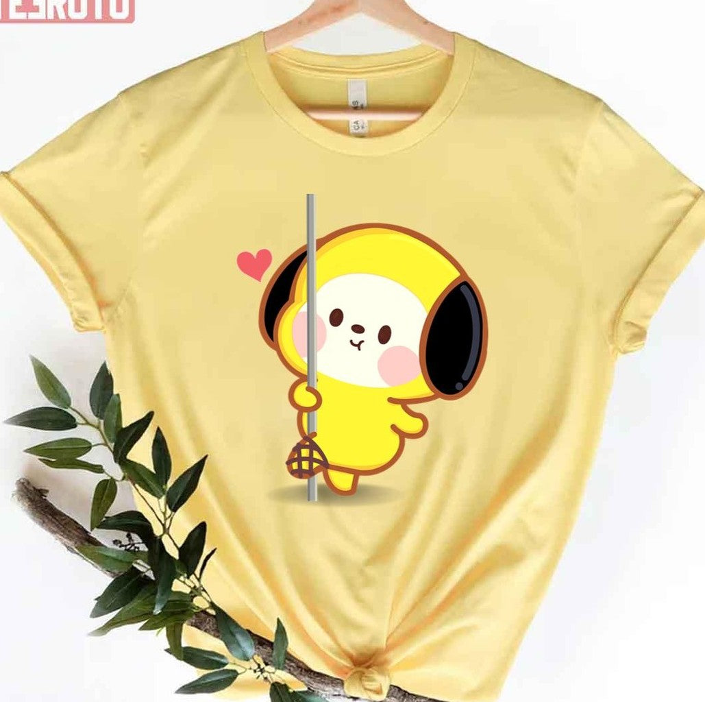Pole Dancing Cute Bts Bt21 Minini Chimmy Jimin Stan Bias Unisex T-Shirt - T-Shirt, Sweatshirt, Hoodie