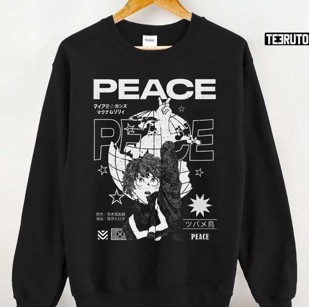My Hero Academia Anime Izuku Midoriya PEACE Unisex Sweatshirt - T-Shirt, Sweatshirt, Hoodie