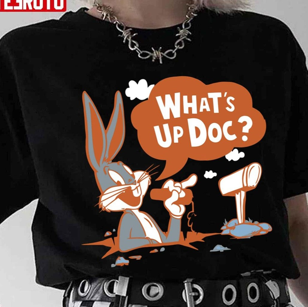Retro Cartoon Bugs Bunny And The Telephone Unisex T-Shirt - T-Shirt, Sweatshirt, Hoodie
