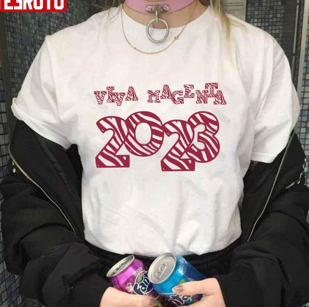 Pantone Color Of The Year 2023 Viva Magenta Zebra Print Unisex T-Shirt - T-Shirt, Sweatshirt, Hoodie