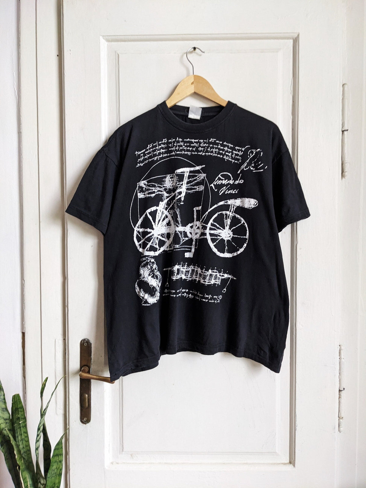 Vintage Leonardo Da Vinci Bicycle Art Sketch Black Xl - Adult & Kids T-Shirts, Sweatshirts & Hoodies apparel design preview 1