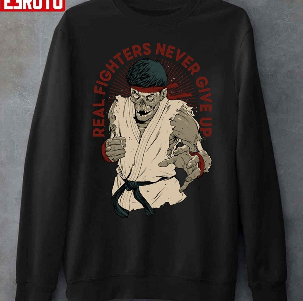 Real Fighters Never Give Up Round 99 Cobra Kai Halloween Unisex T-Shirt - T-Shirt, Sweatshirt, Hoodie