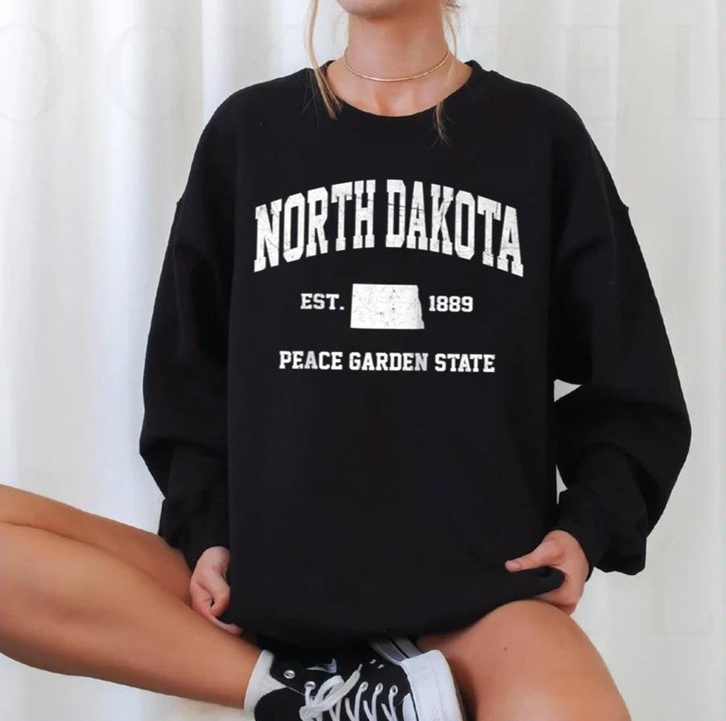 Nd Usa Vintage State Athletic North Dakota Unisex Sweatshirt - T-Shirt, Sweatshirt, Hoodie