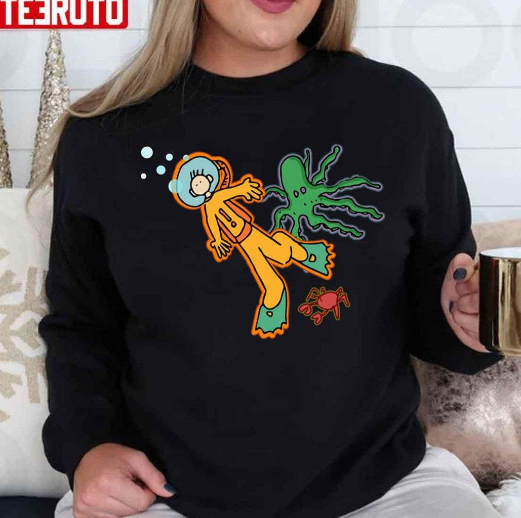 My Octopus Teacher Cartoon Art Unisex Sweatshirt - T-Shirt, Sweatshirt, Hoodie