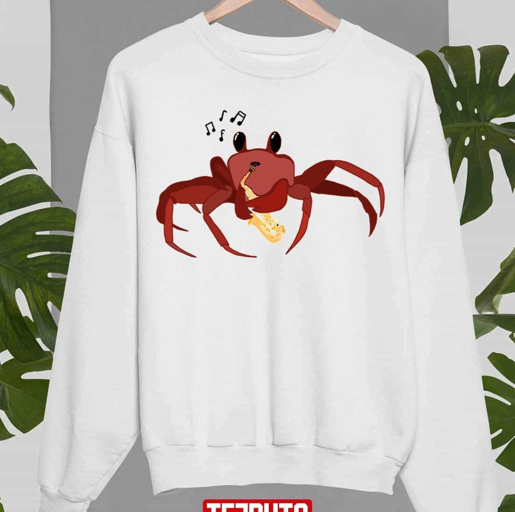 Saxophone Crab Chibi Art Unisex Sweatshirt - T-Shirt, Sweatshirt, Hoodie