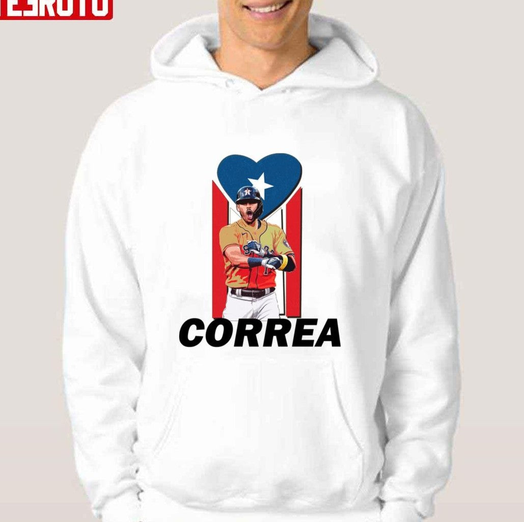 Puerto Rican Pro Baseball Player Carlos Correa Unisex Hoodie - T-Shirt, Sweatshirt, Hoodie