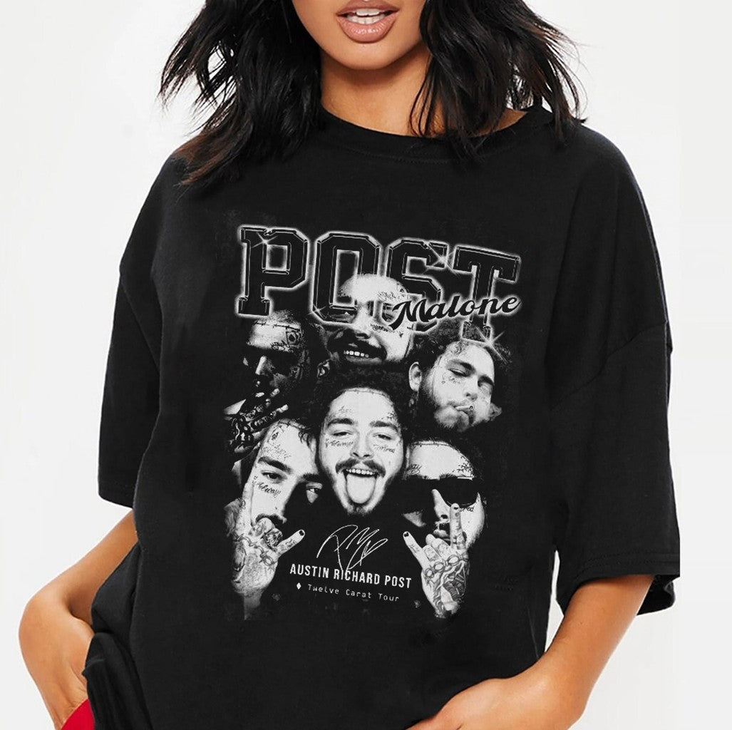 Post Malone Austin Richard Post Signed Vintage Unisex T-Shirt - T-Shirt, Sweatshirt, Hoodie