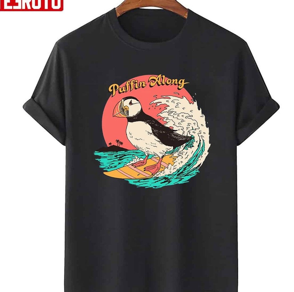 Puffin Along Unisex T-Shirt - T-Shirt, Sweatshirt, Hoodie