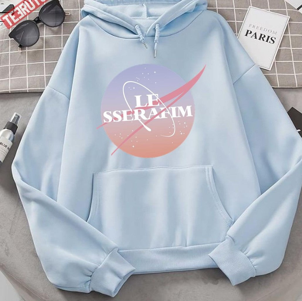 Nasa X Le Sserafim Logo Unisex Hoodie - T-Shirt, Sweatshirt, Hoodie