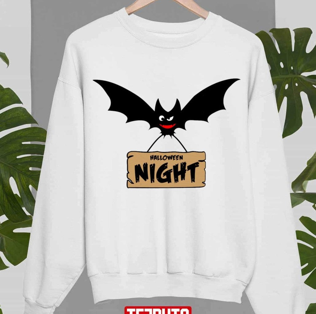 Scary Night Bat Halloween Unisex Sweatshirt - T-Shirt, Sweatshirt, Hoodie